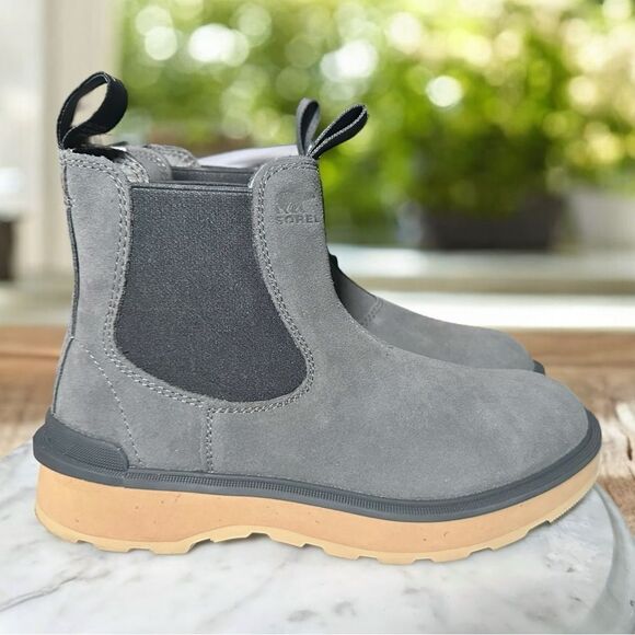 NEW Sorel Hi Line Chelsea Waterproof Suede Boot OUARRY TAWNY BUFF NL4870-052 - Picture 5 of 11